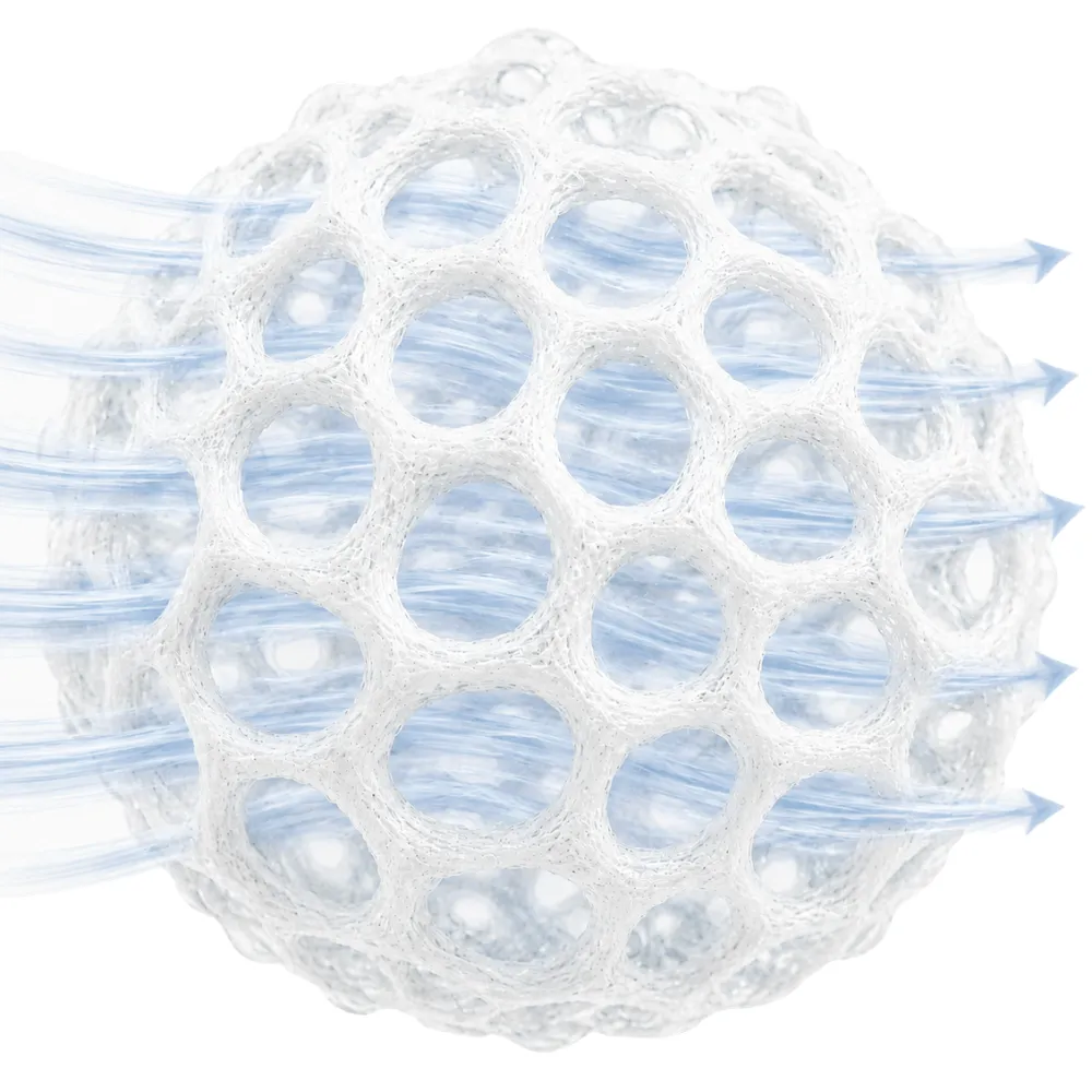 Air flowing up through a breathable diaper layer