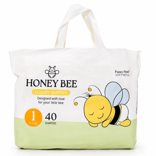 Honey Bee Size 1 newborn diapers pack
